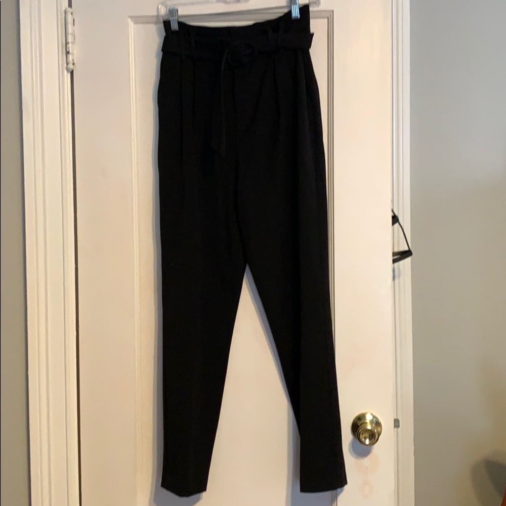 Zara High Waisted Pants with Belt